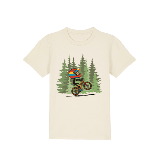 Natural Raw Printed Kids T-Shirt Front
