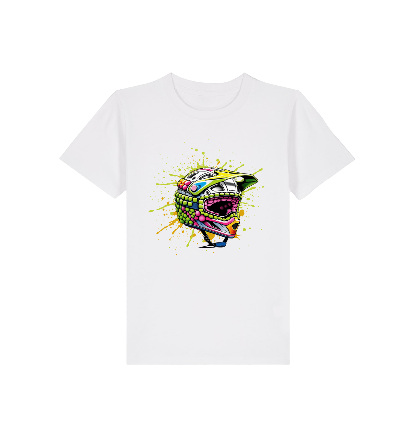 White Printed Kids T-Shirt Front