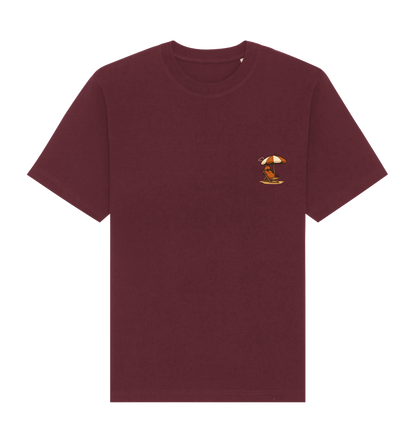 Burgundy Printed T-shirt Front