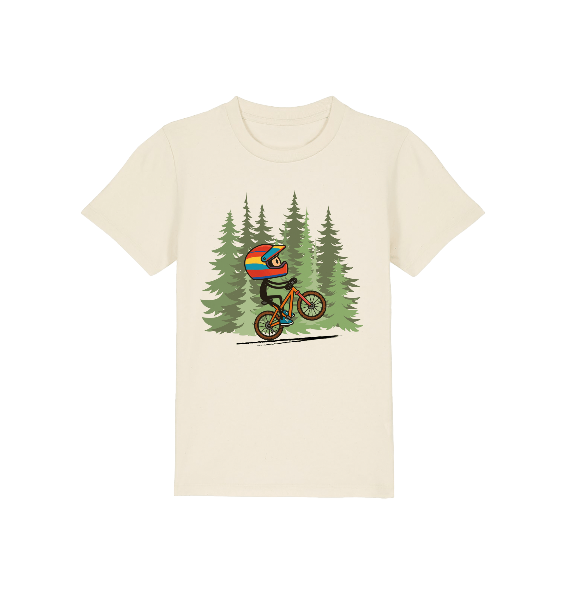 Natural Raw Printed Kids T-Shirt Front