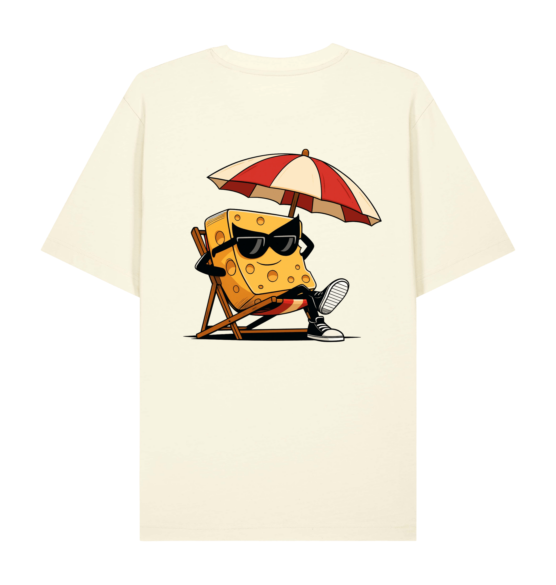 Cream Printed T-shirt Back