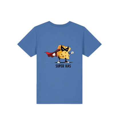 Bright Blue Printed Kids T-Shirt Back