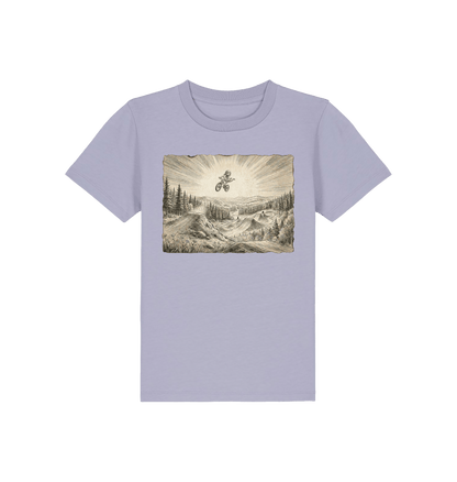 Lavender Printed Kids T-Shirt Front