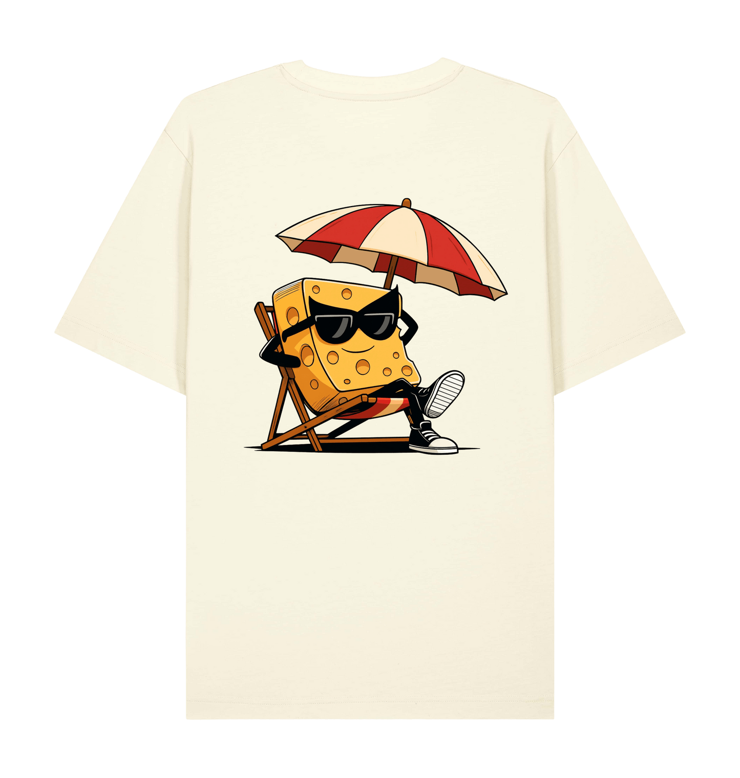 Cream Printed T-shirt Back
