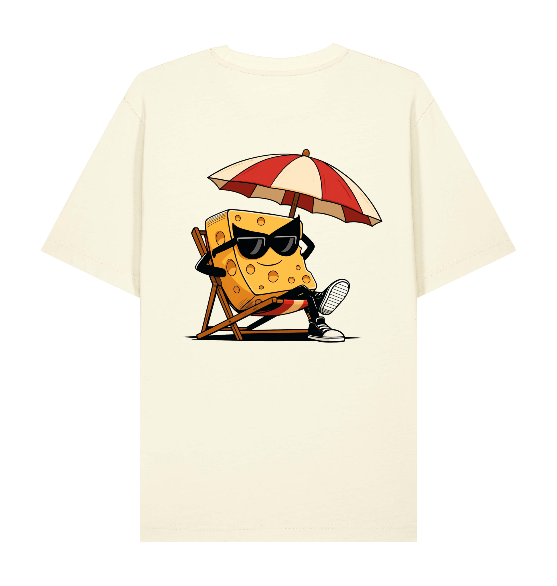 Cream Printed T-shirt Back