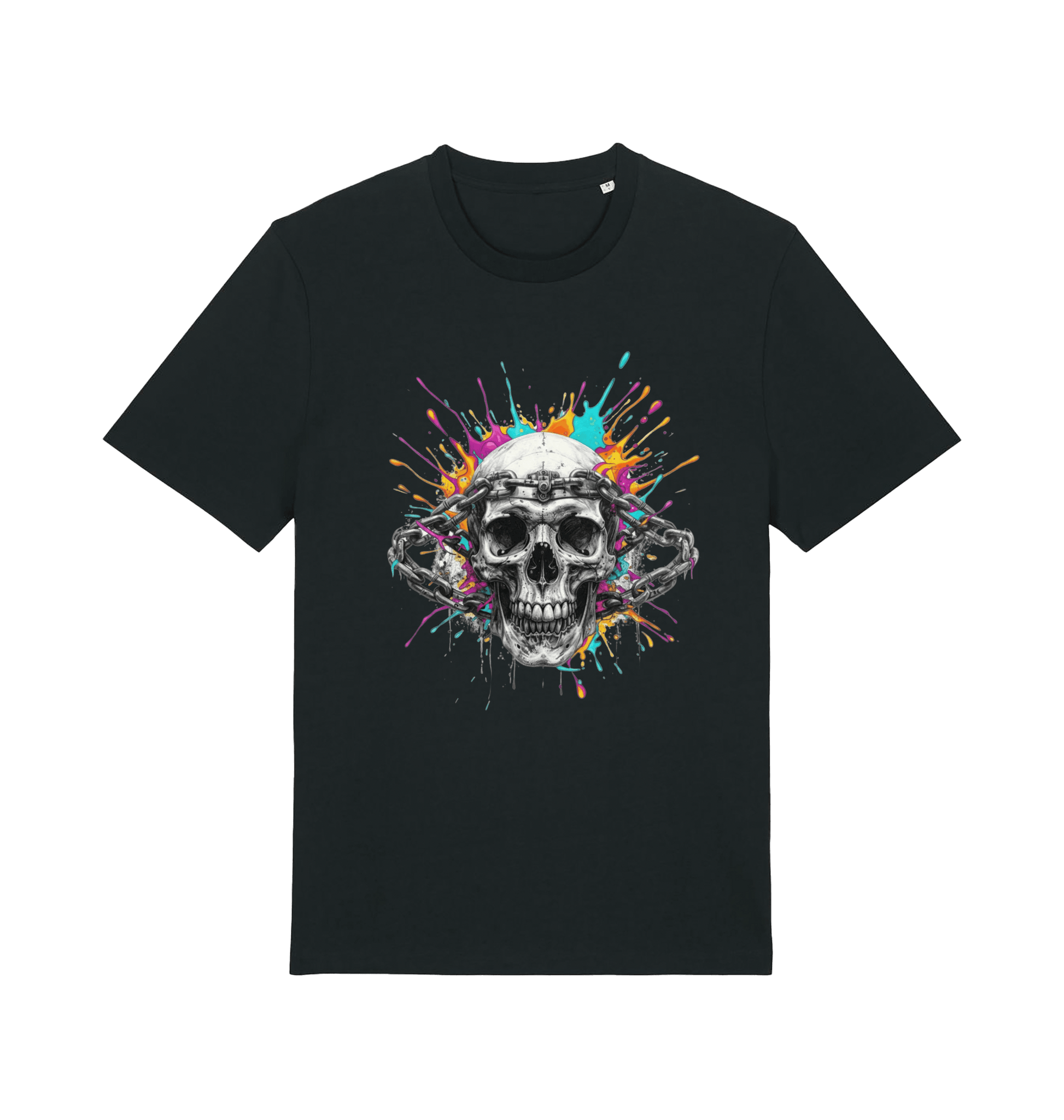 Black Printed T-shirt Front