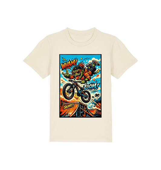 Natural Raw Printed Kids T-Shirt Front