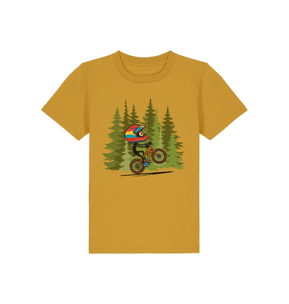 Ochre Printed Kids T-Shirt Front