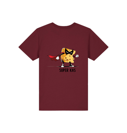 Burgundy Printed Kids T-Shirt Back
