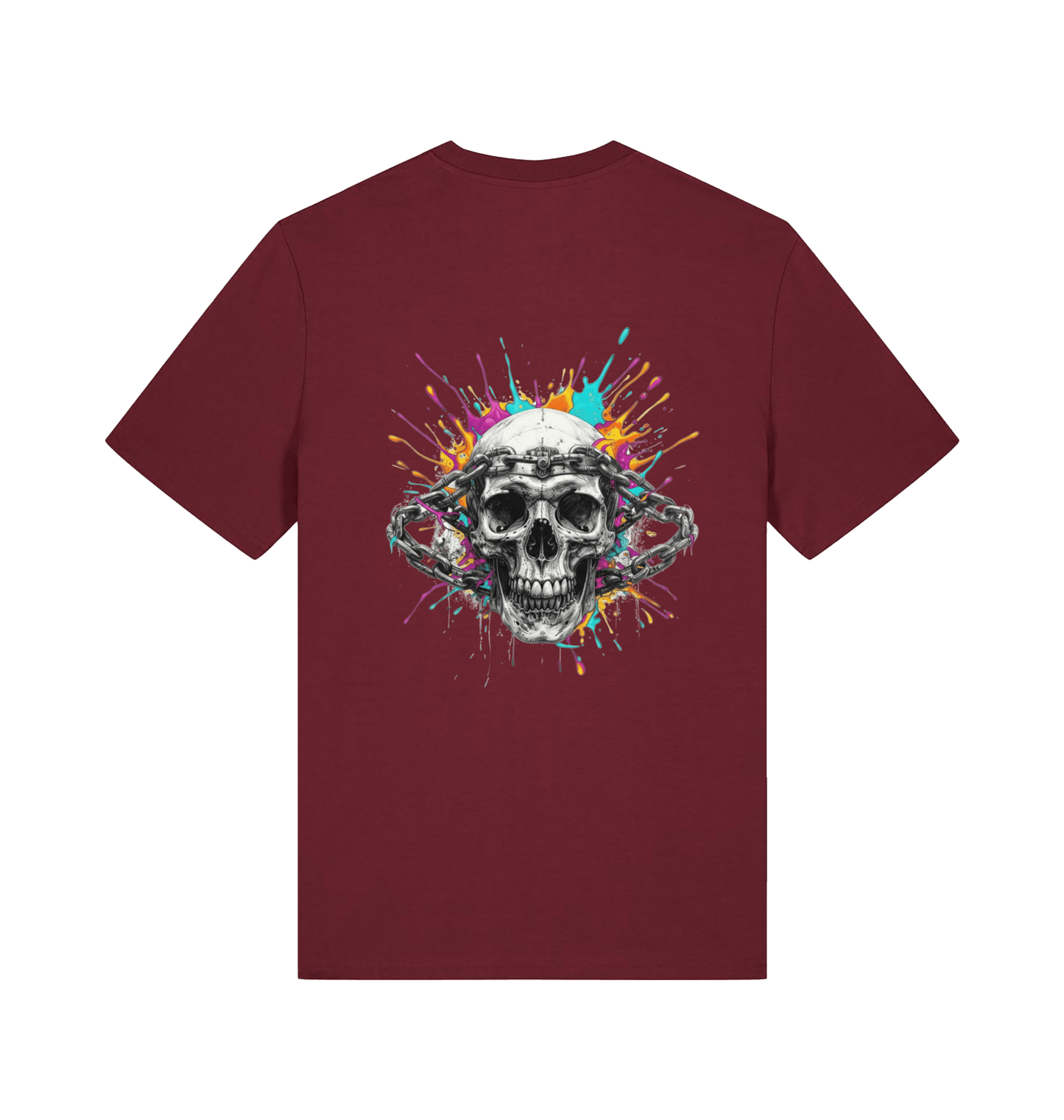 Burgundy Printed T-shirt Back