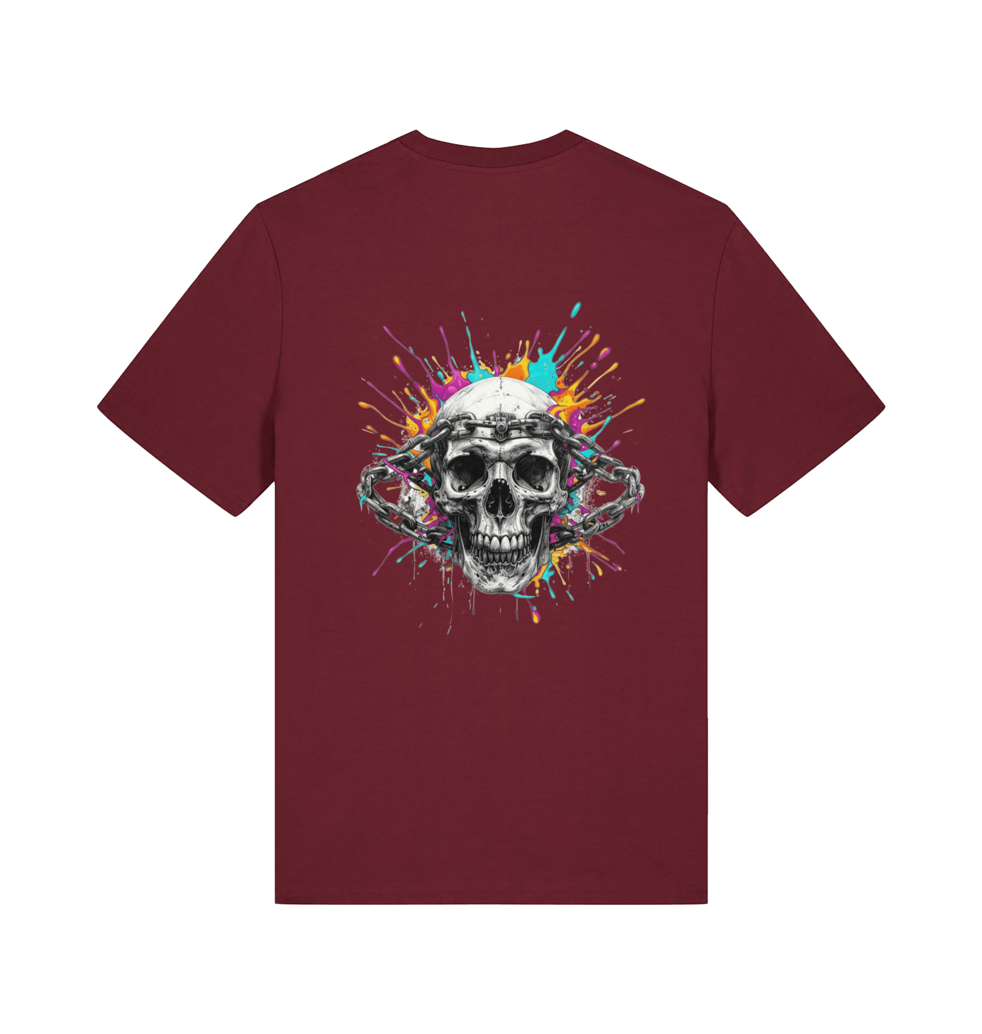 Burgundy Printed T-shirt Back