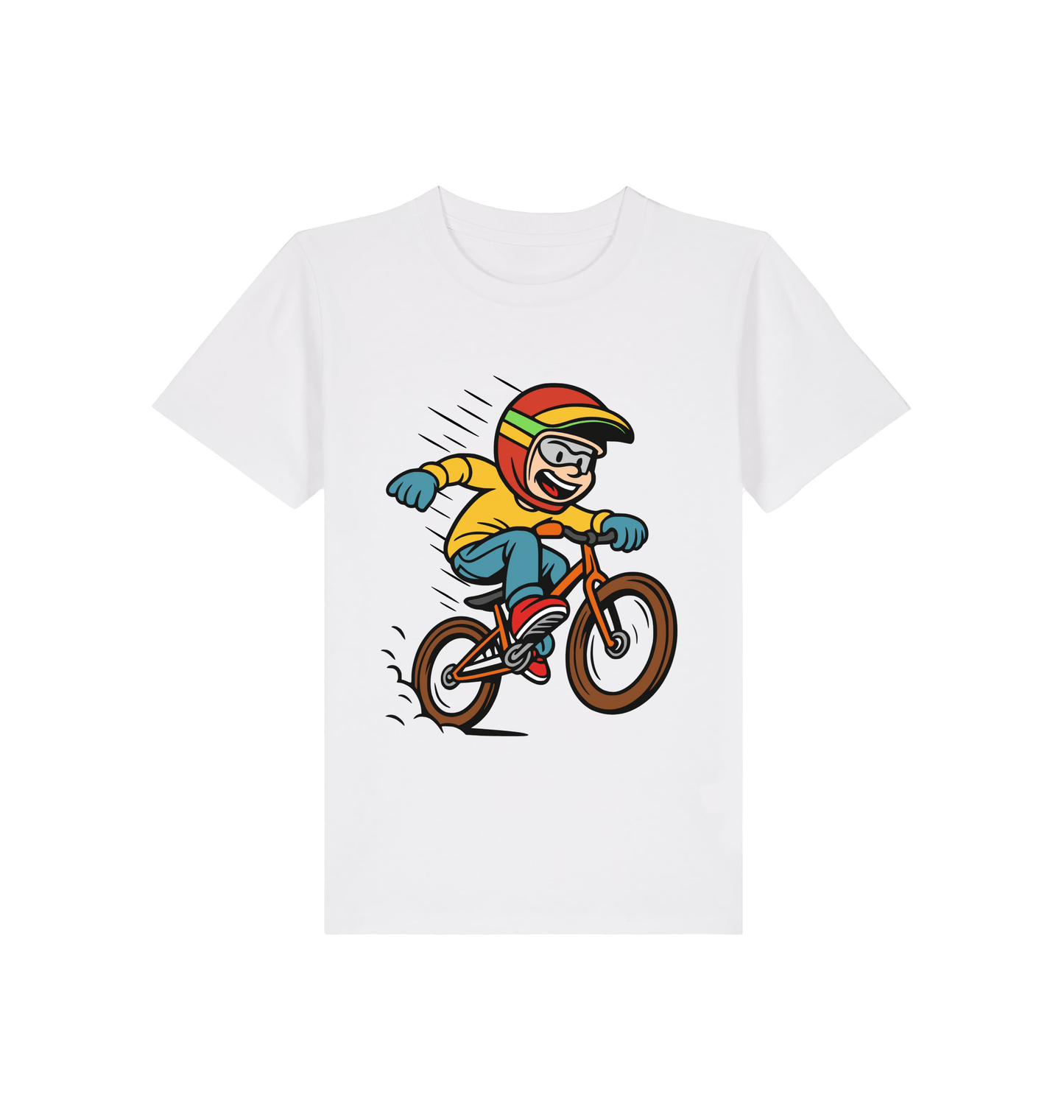 White Printed Kids T-Shirt Front