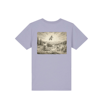 Lavender Printed Kids T-Shirt Back