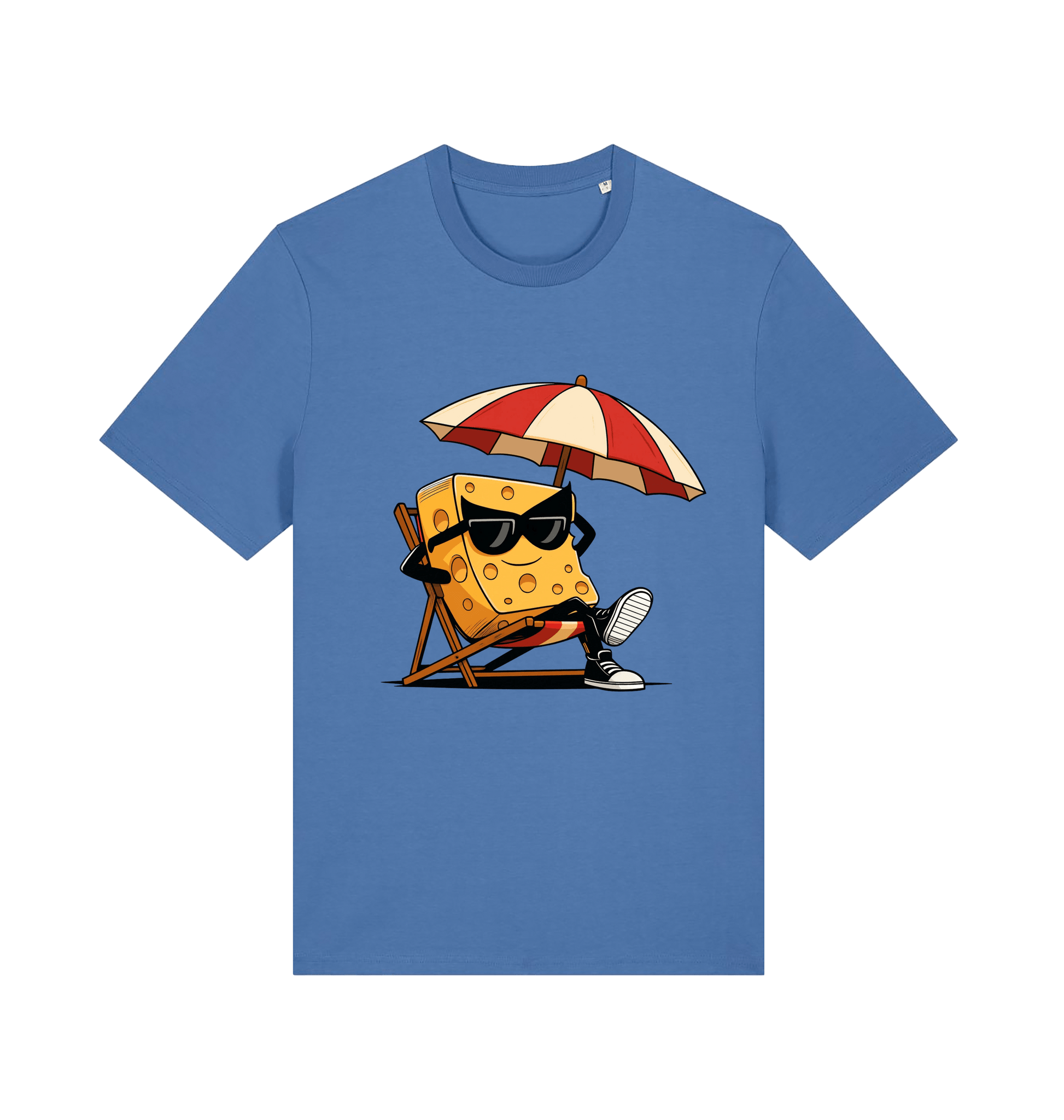 Bright Blue Printed T-shirt Front