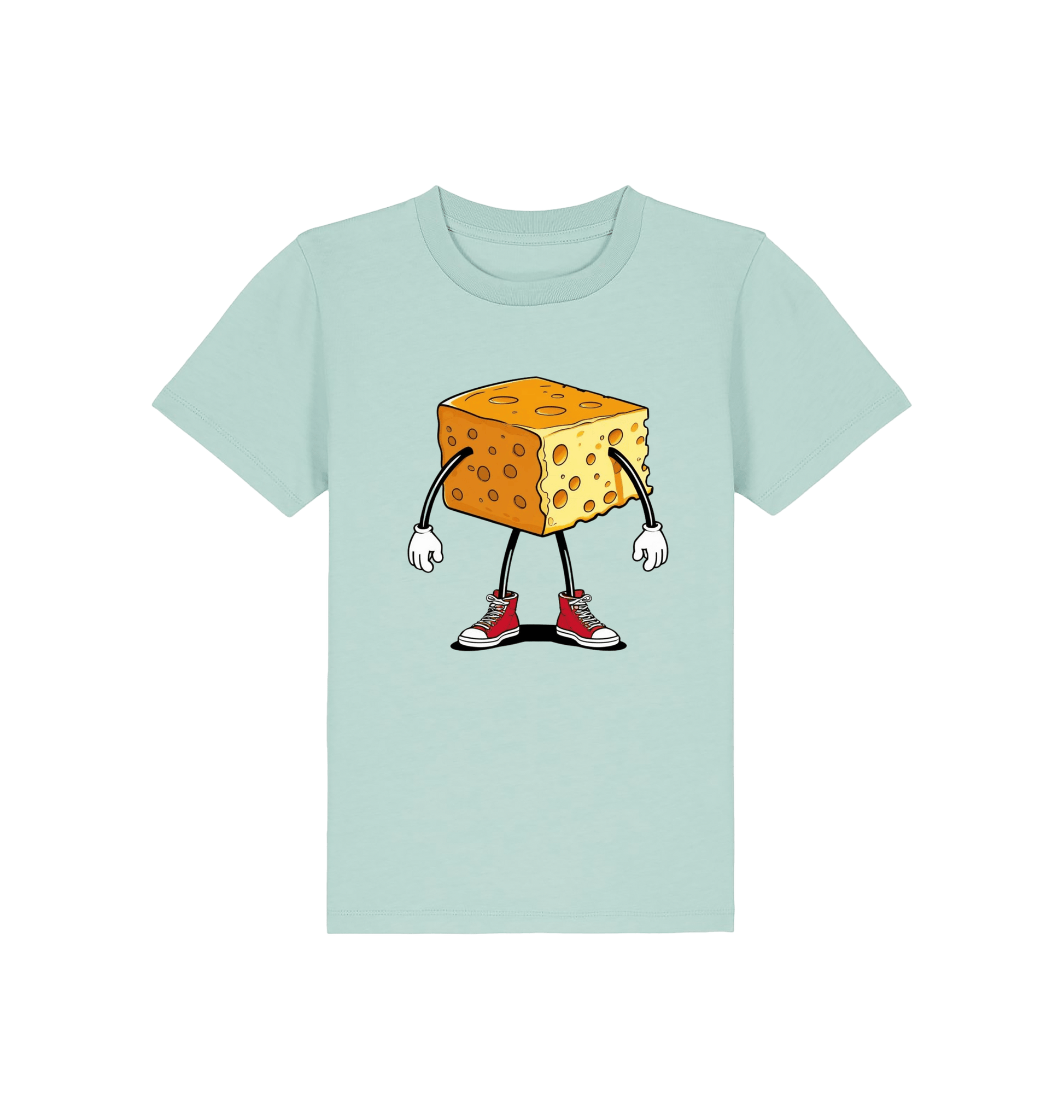 Caribbean Blue Printed Kids T-Shirt Front