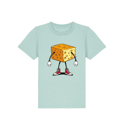 Caribbean Blue Printed Kids T-Shirt Front
