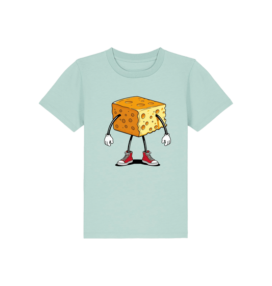 Caribbean Blue Printed Kids T-Shirt Front
