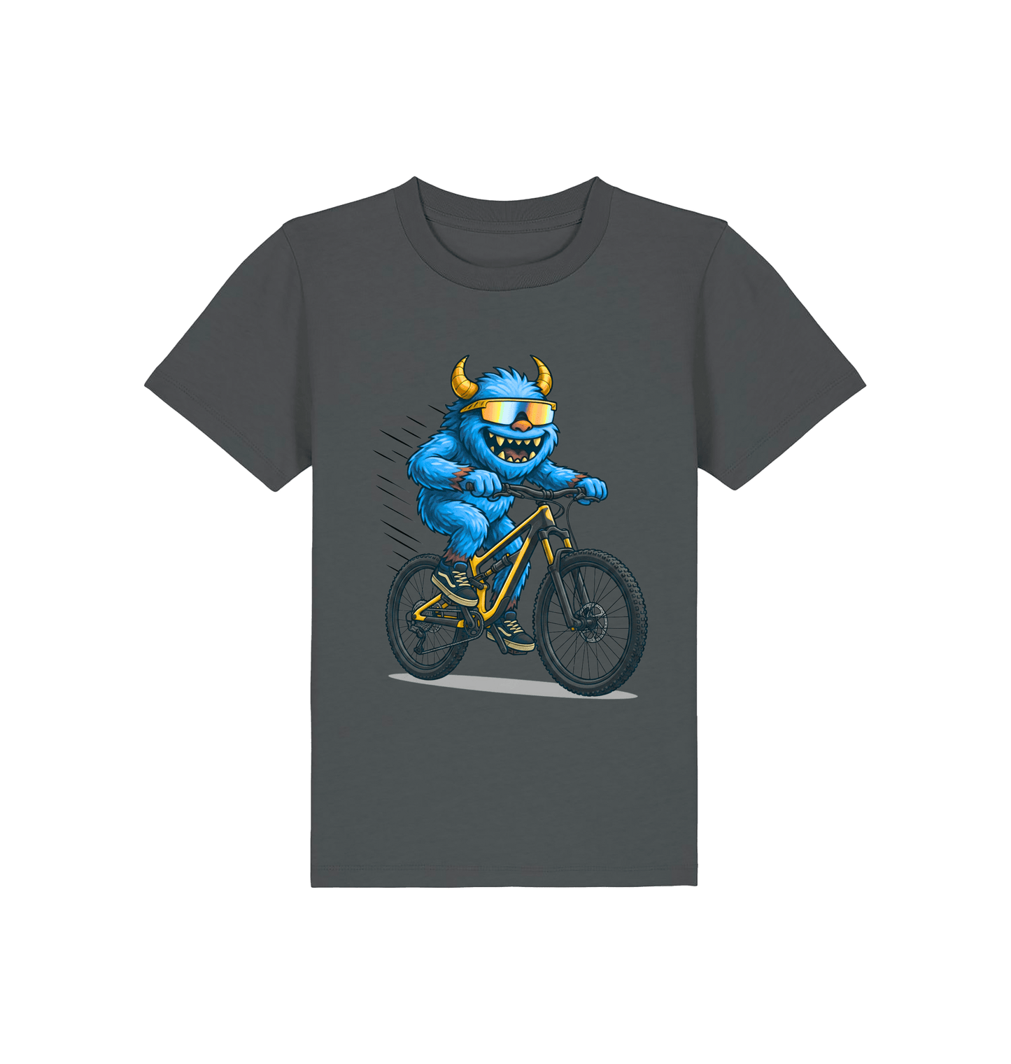 Anthracite Printed Kids T-Shirt Front