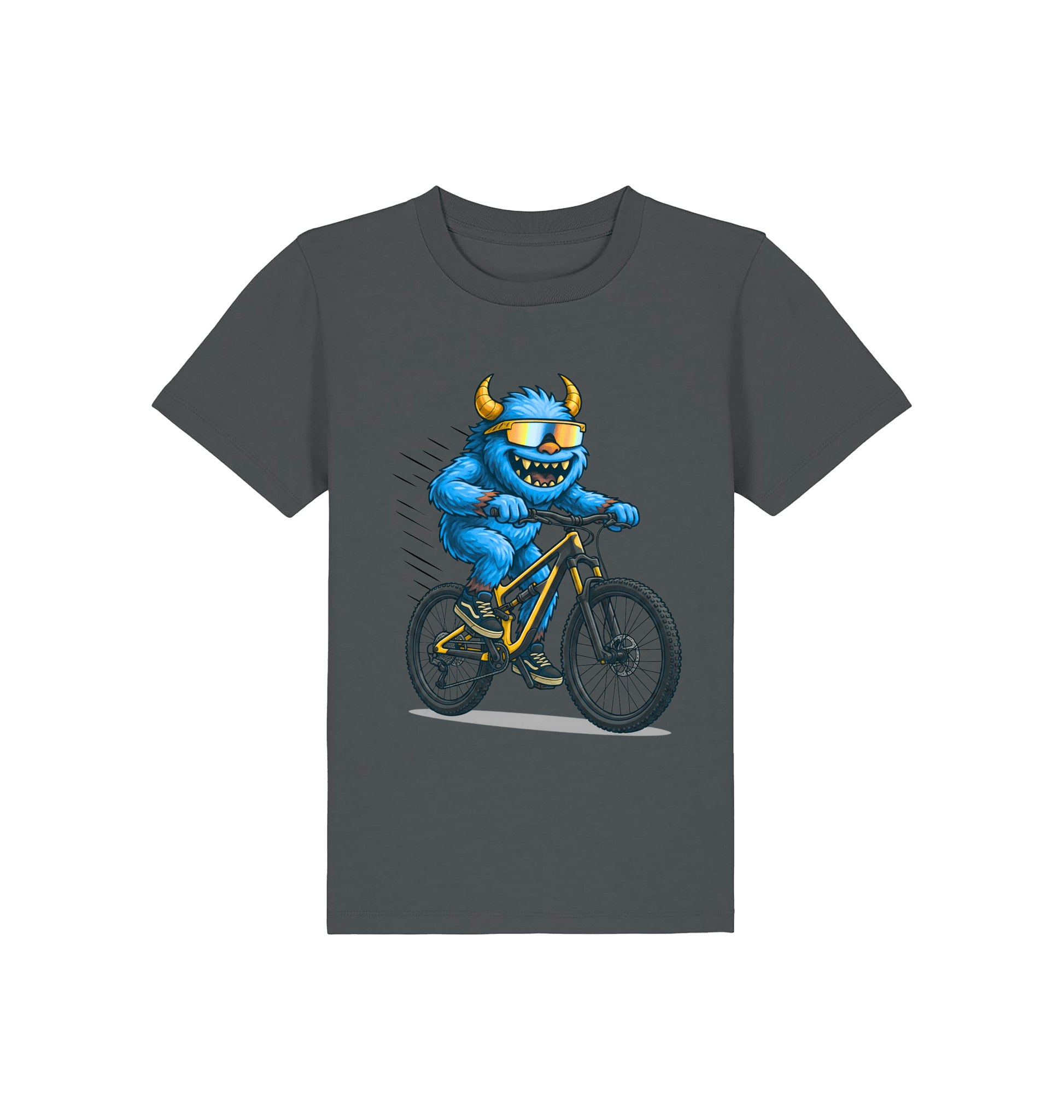 Anthracite Printed Kids T-Shirt Front