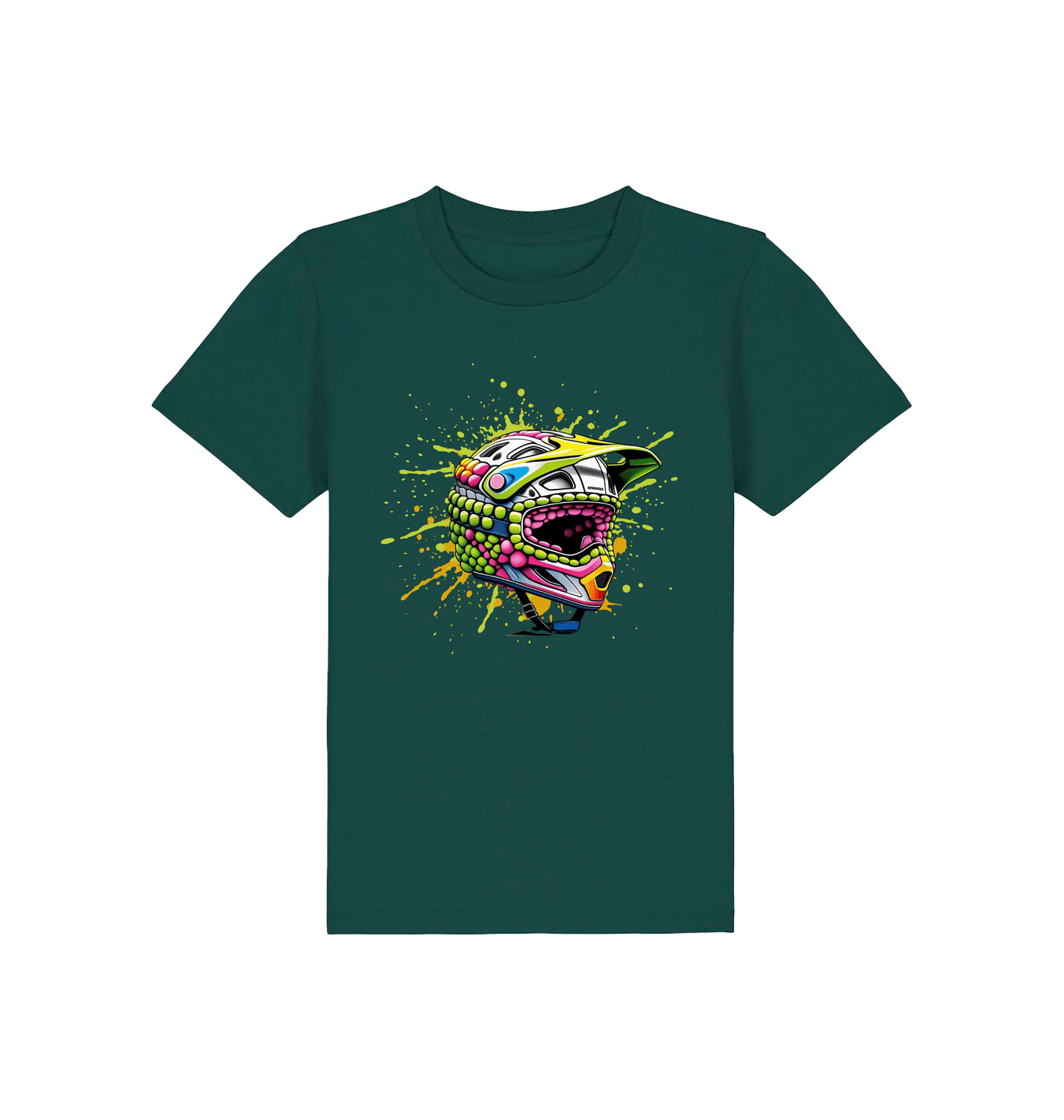 Glazed Green Printed Kids T-Shirt Front