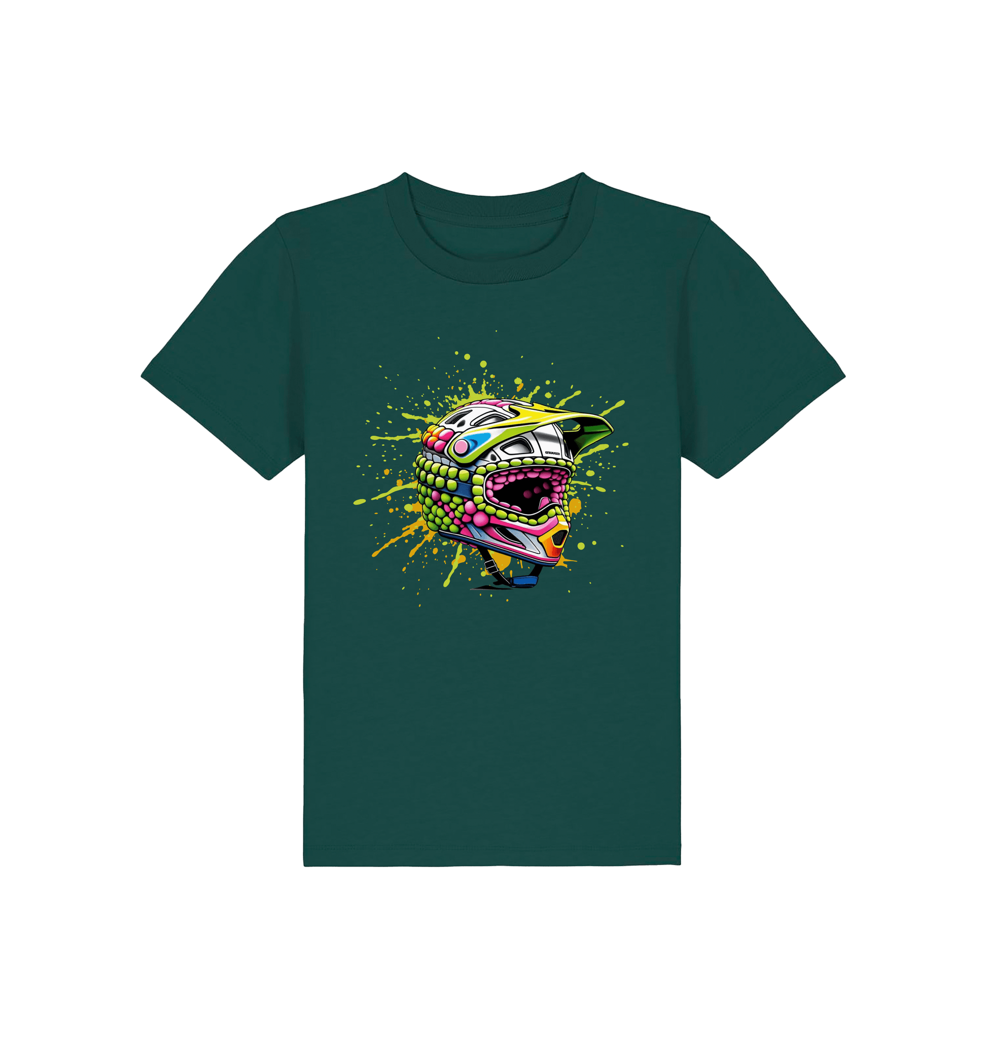 Glazed Green Printed Kids T-Shirt Front