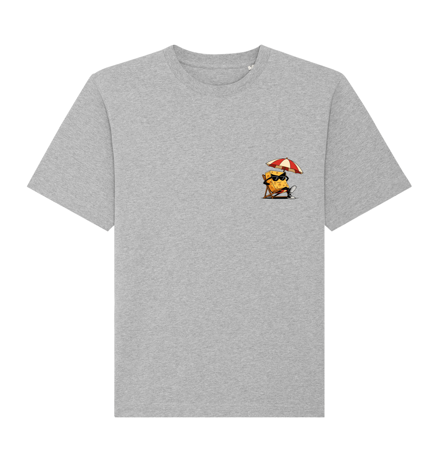 Heather Grey Printed T-shirt Front