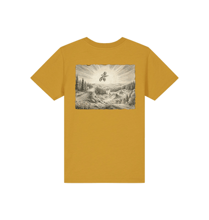Ochre Printed Kids T-Shirt Back