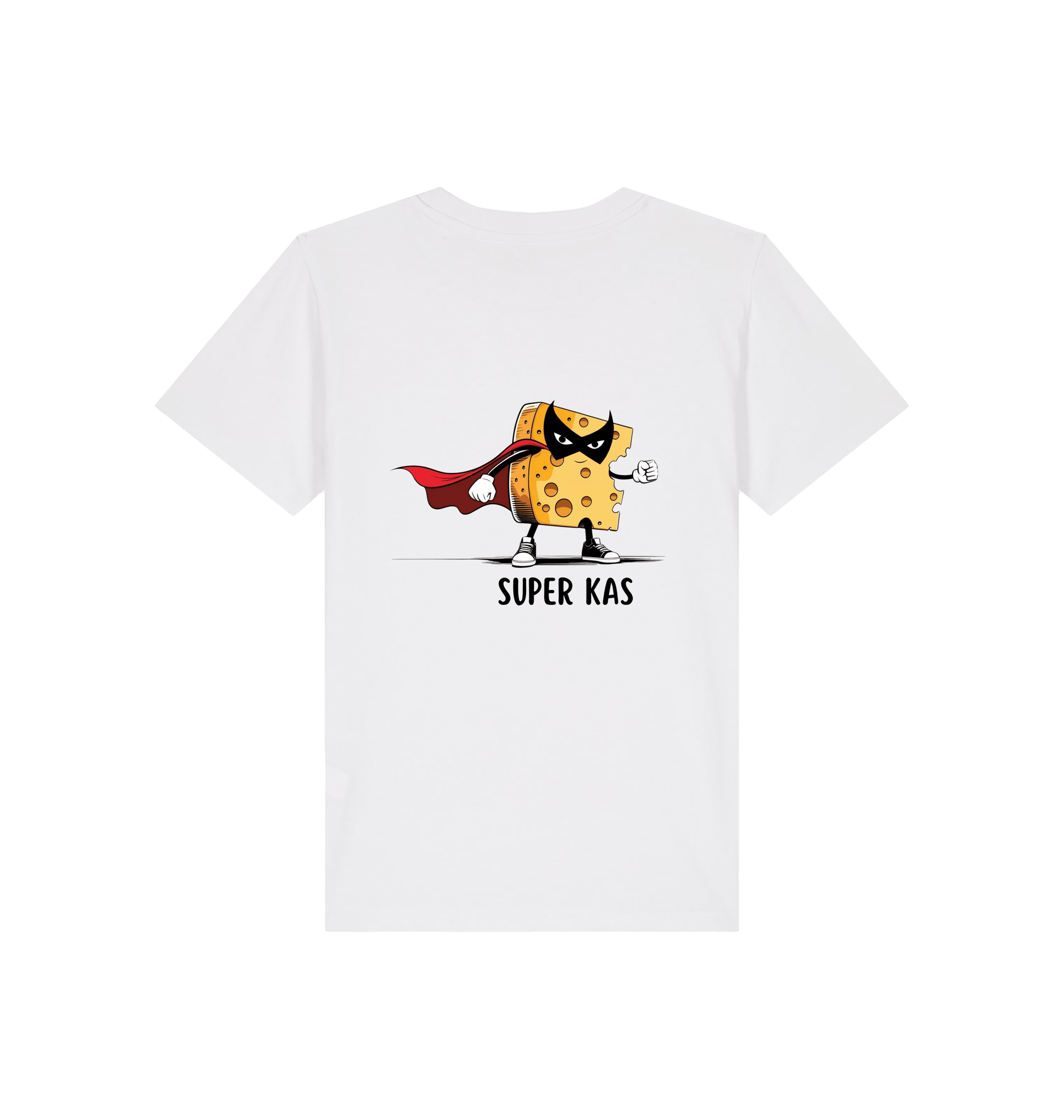 White Printed Kids T-Shirt Back