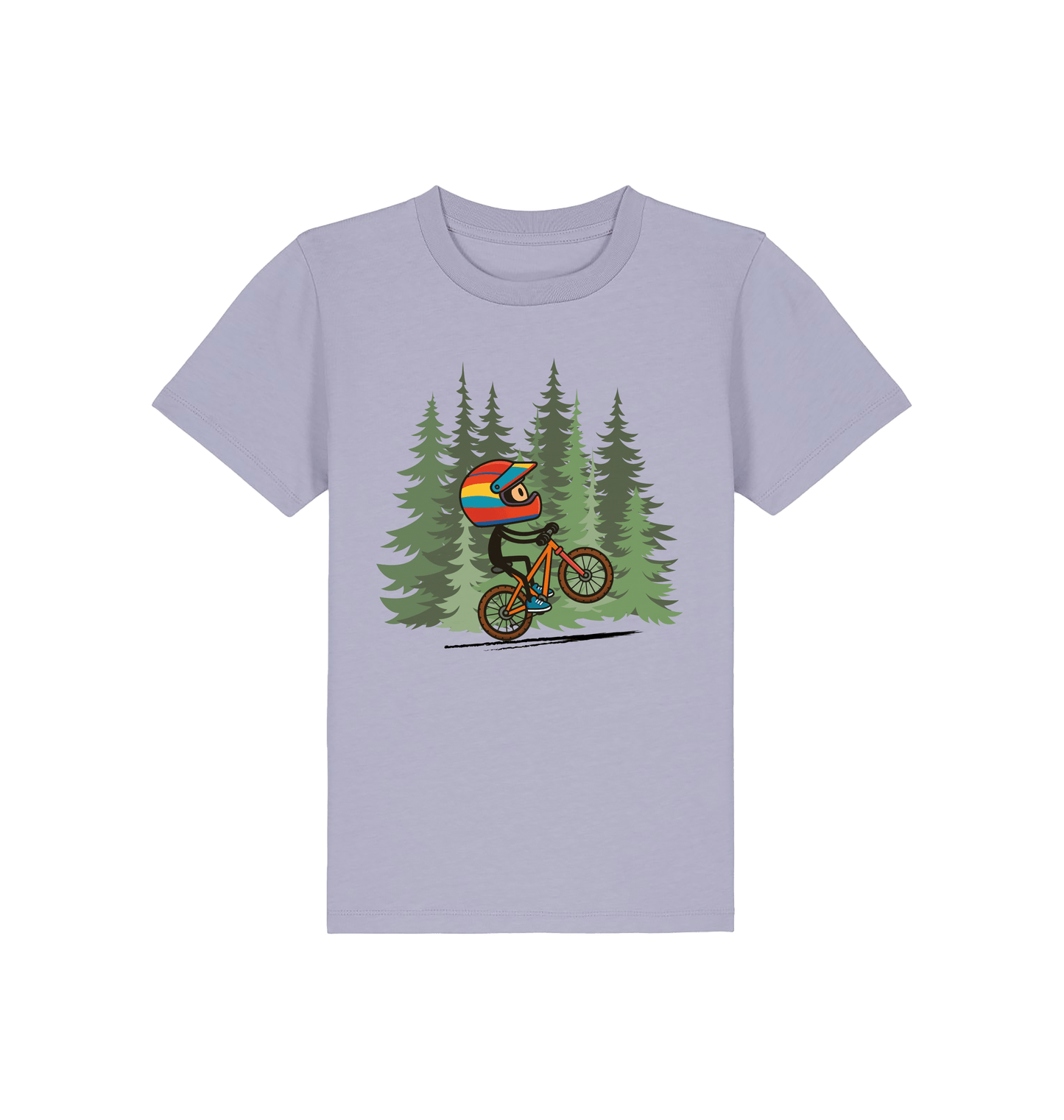 Lavender Printed Kids T-Shirt Front