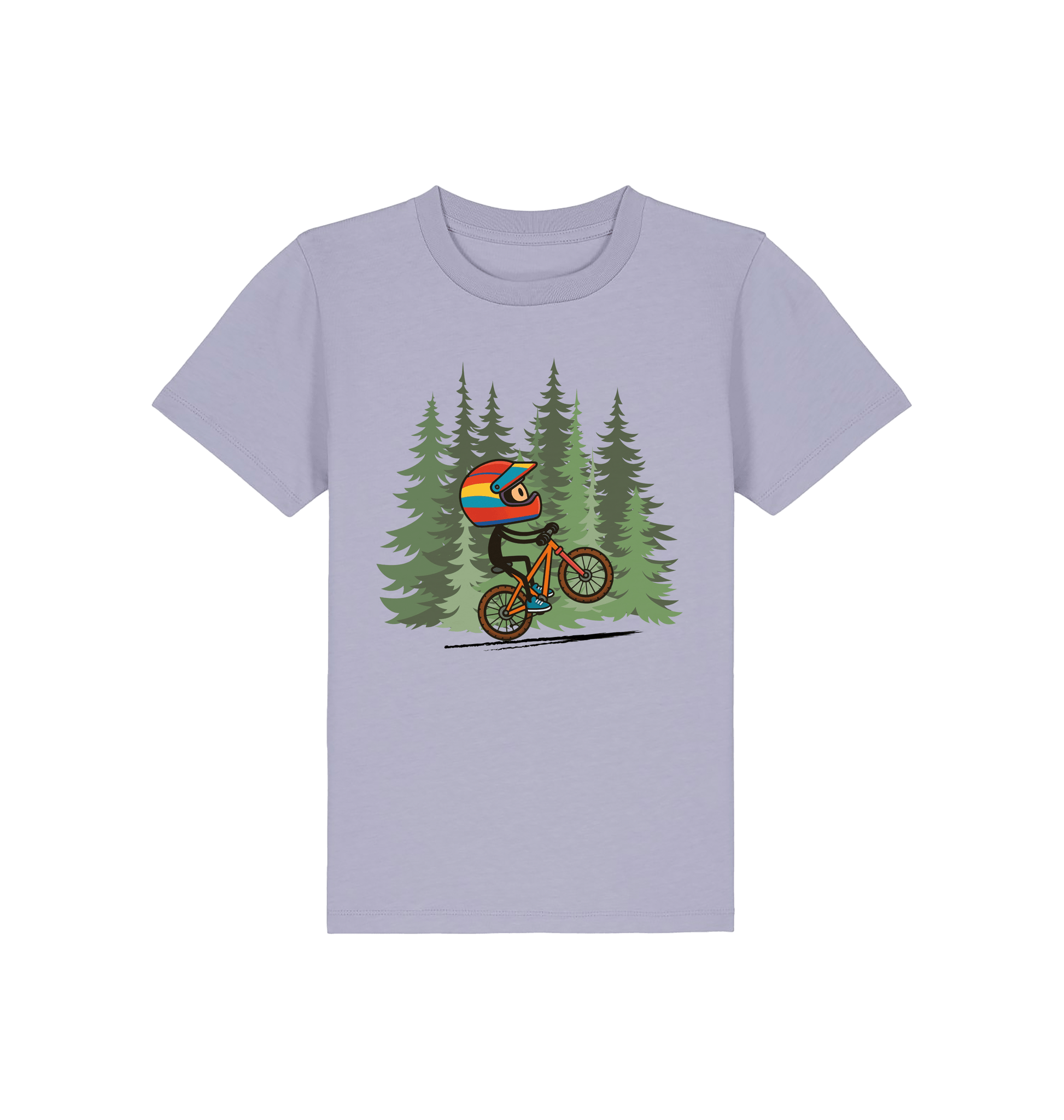 Lavender Printed Kids T-Shirt Front