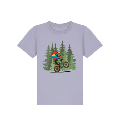 Lavender Printed Kids T-Shirt Front