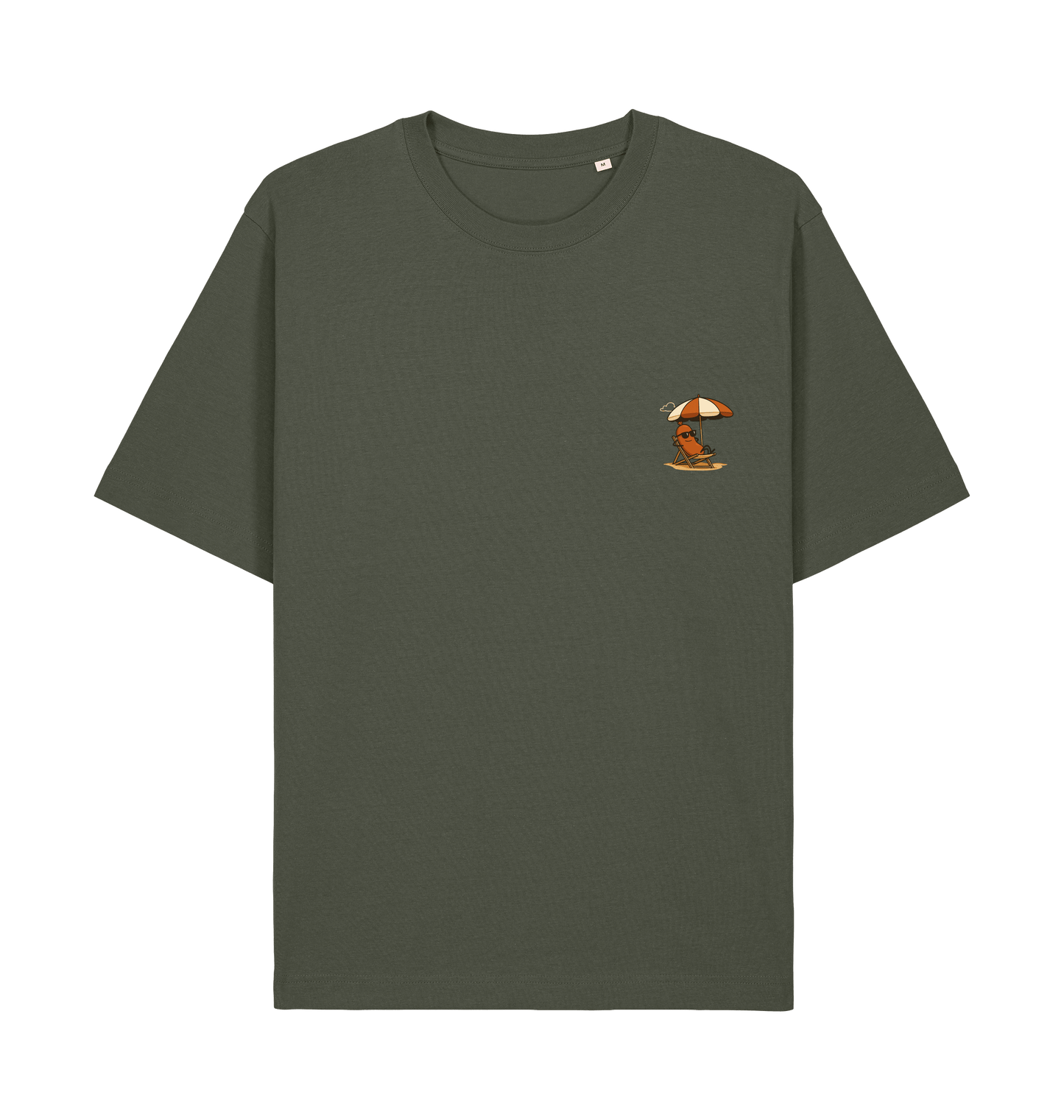 Khaki Printed T-shirt Front