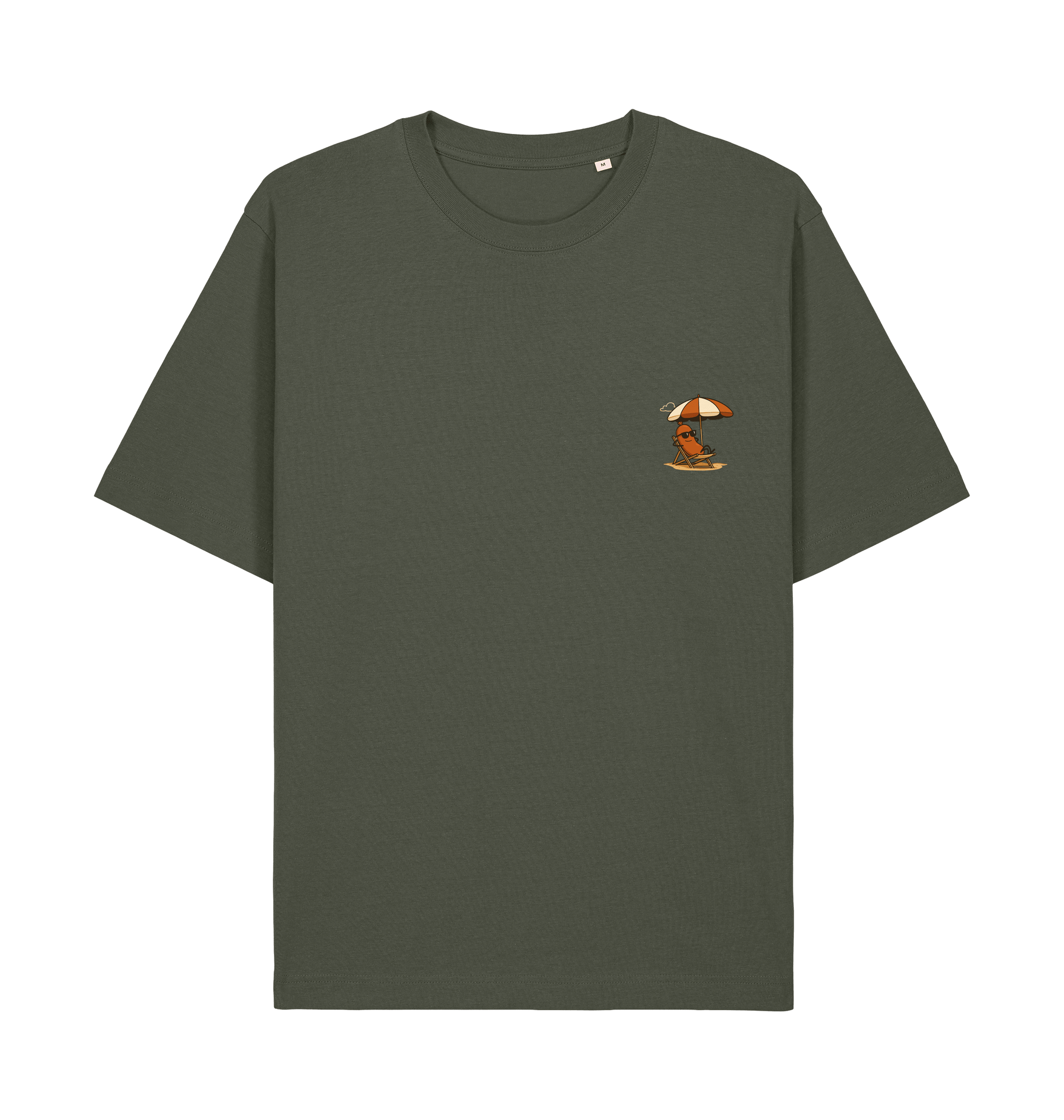 Khaki Printed T-shirt Front