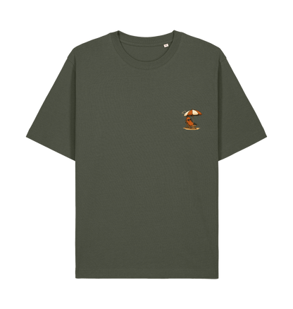 Khaki Printed T-shirt Front