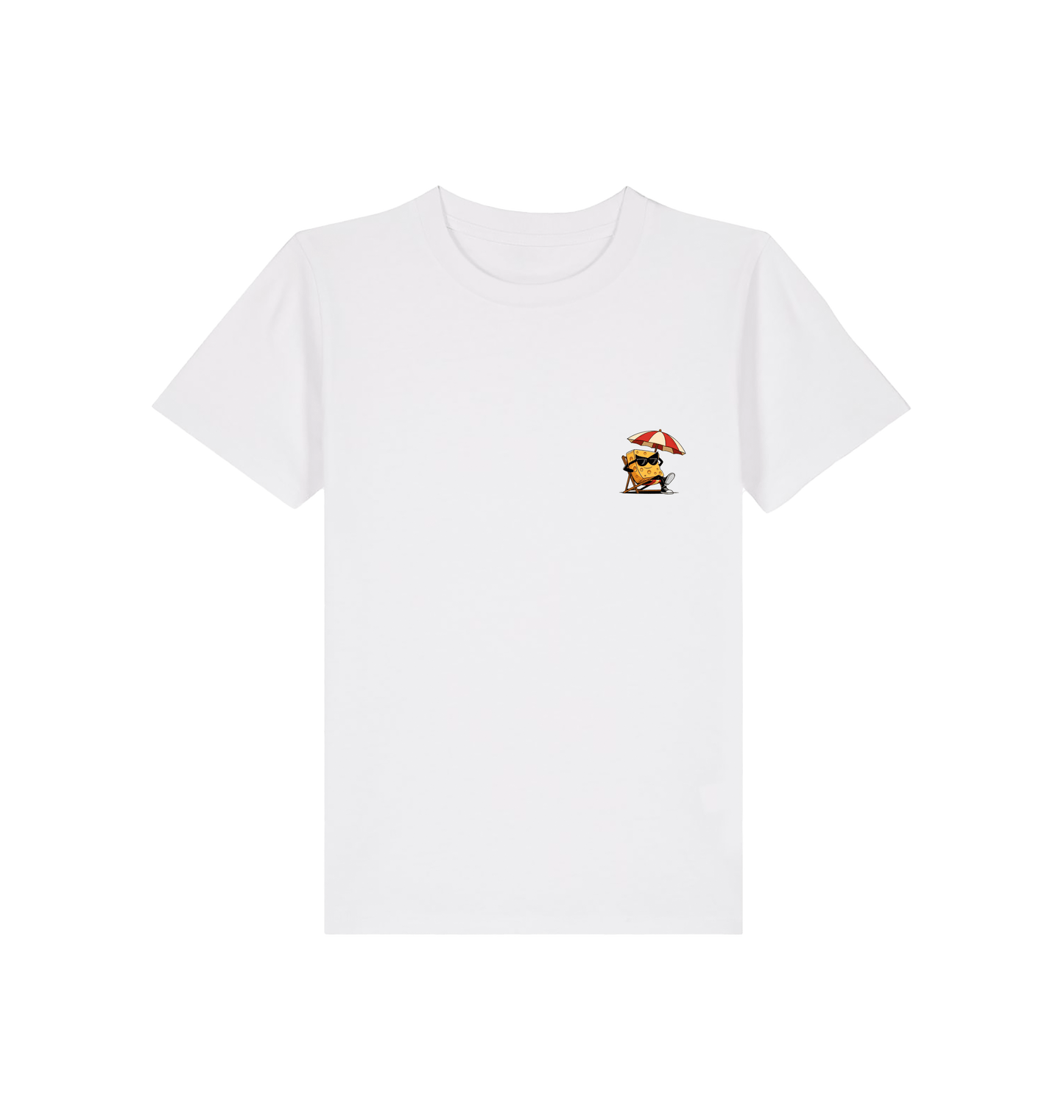 White Printed Kids T-Shirt Front