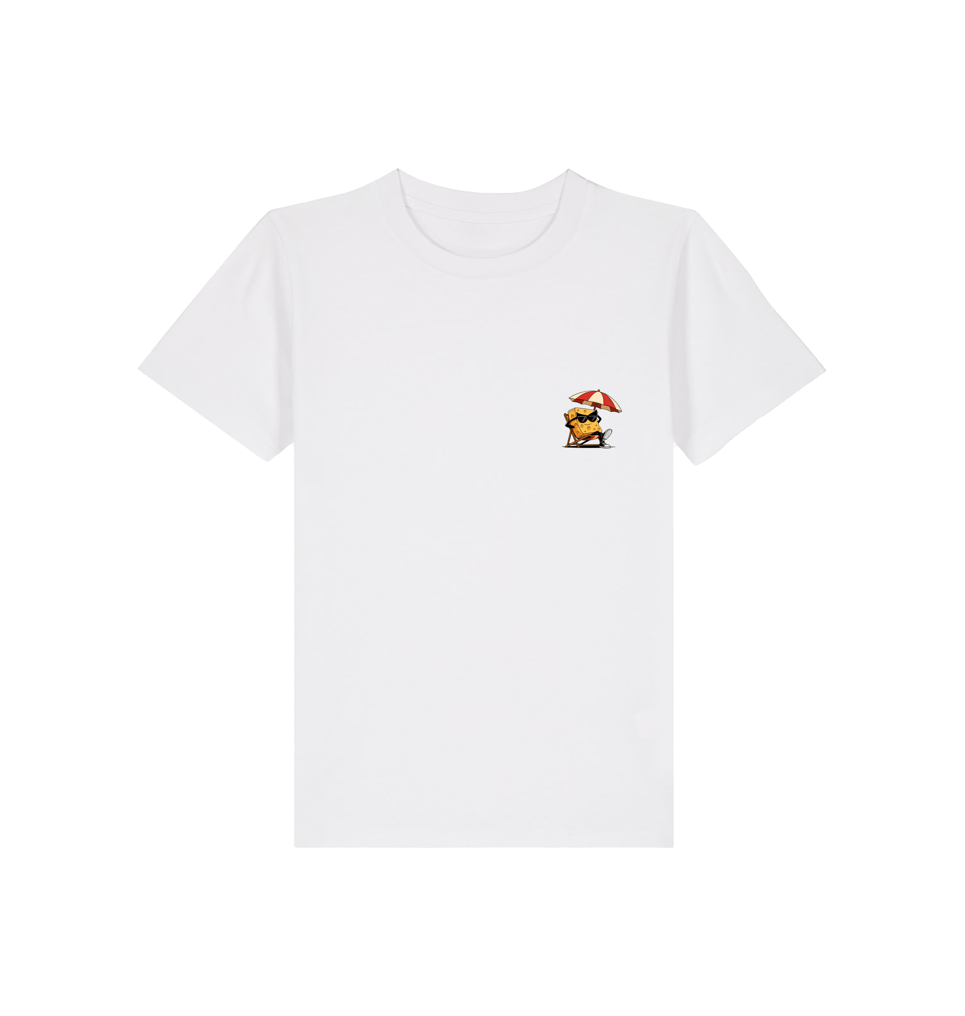White Printed Kids T-Shirt Front