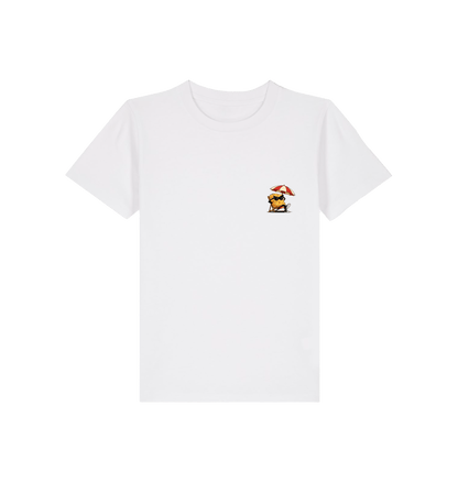 White Printed Kids T-Shirt Front