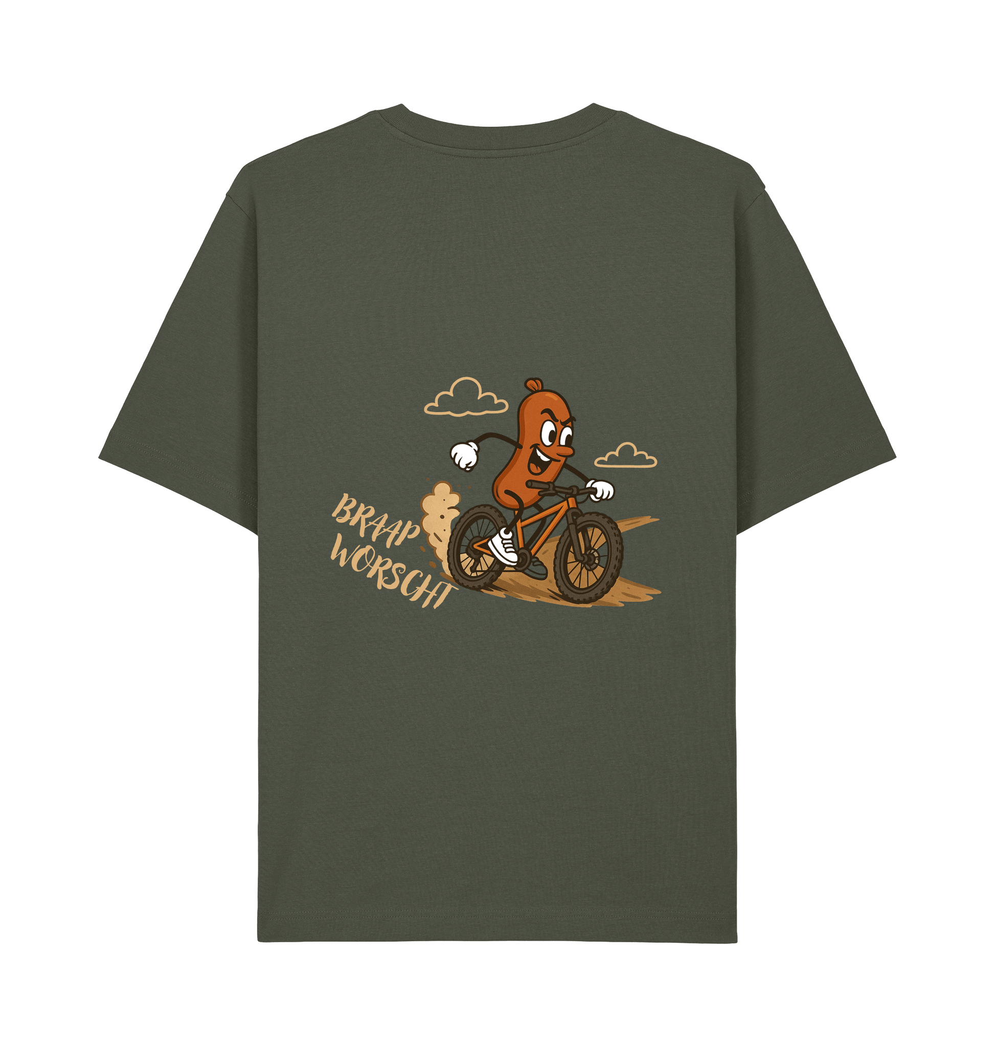 Khaki Printed T-shirt Back