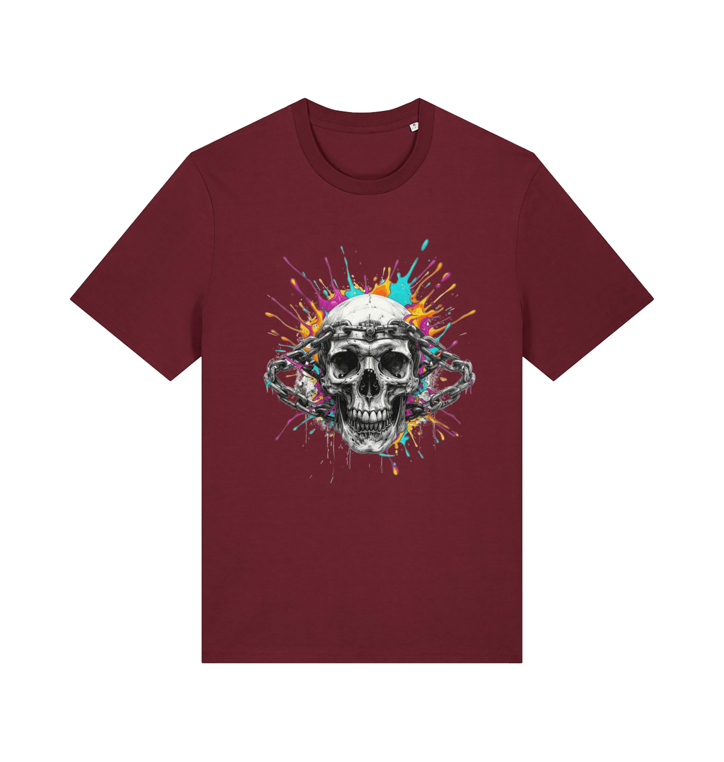 Burgundy Printed T-shirt Front