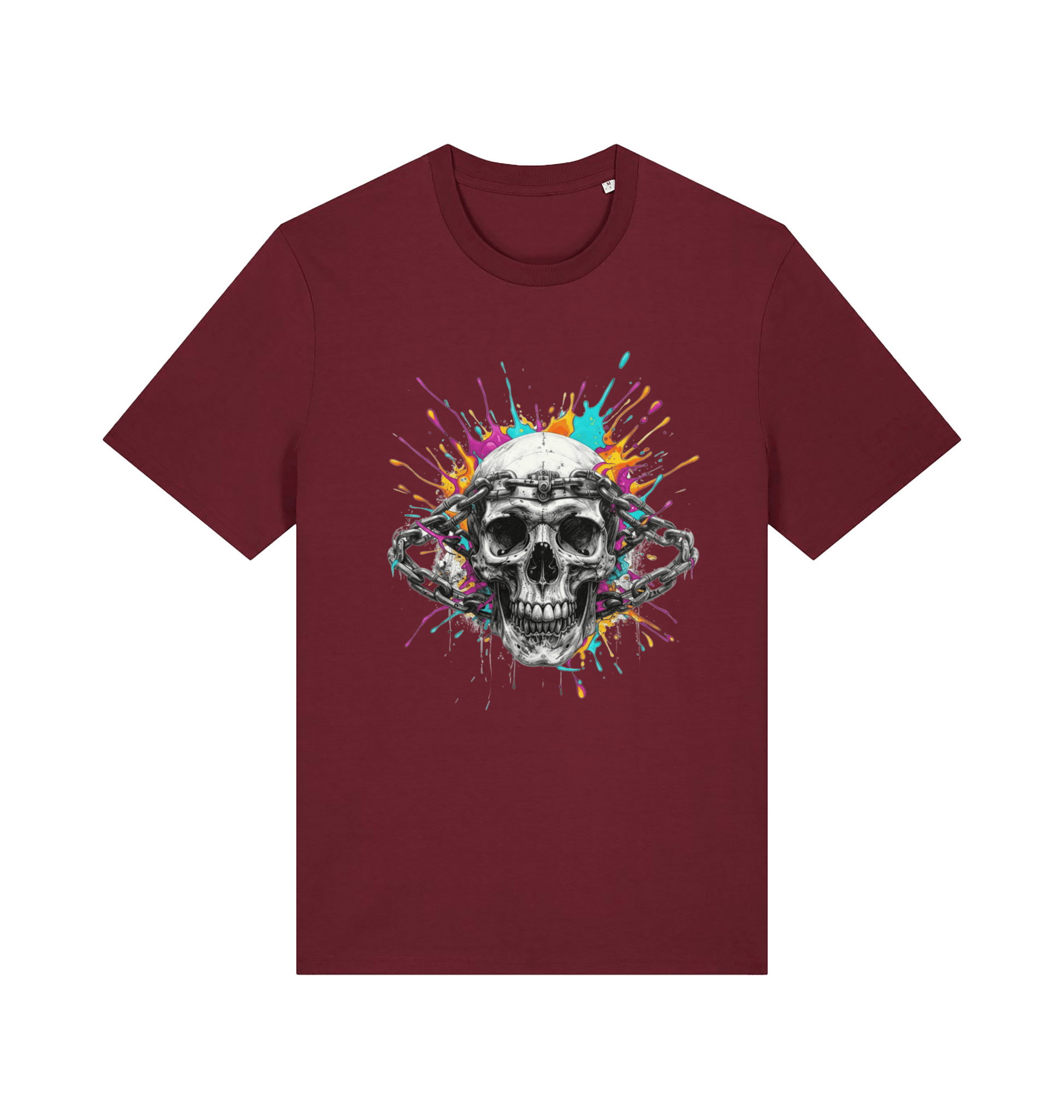 Burgundy Printed T-shirt Front