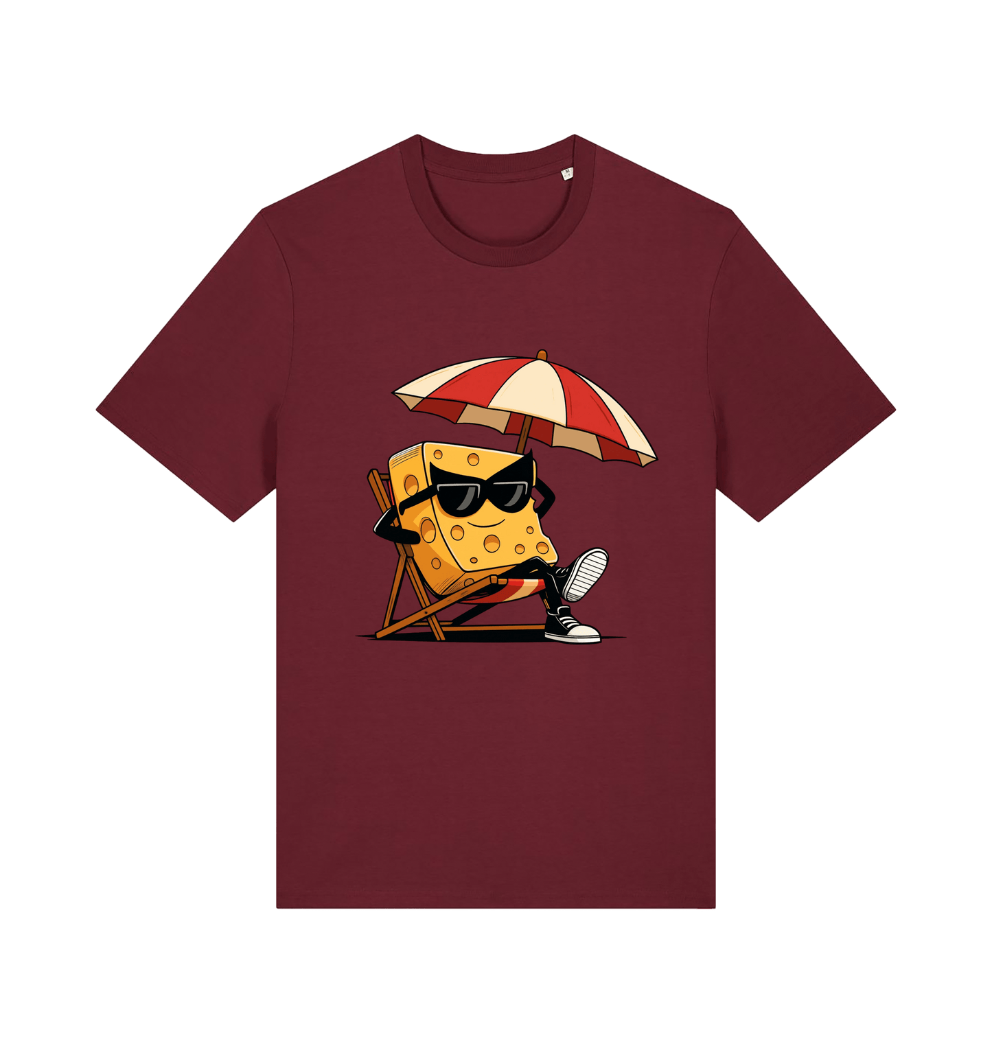 Burgundy Printed T-shirt Front