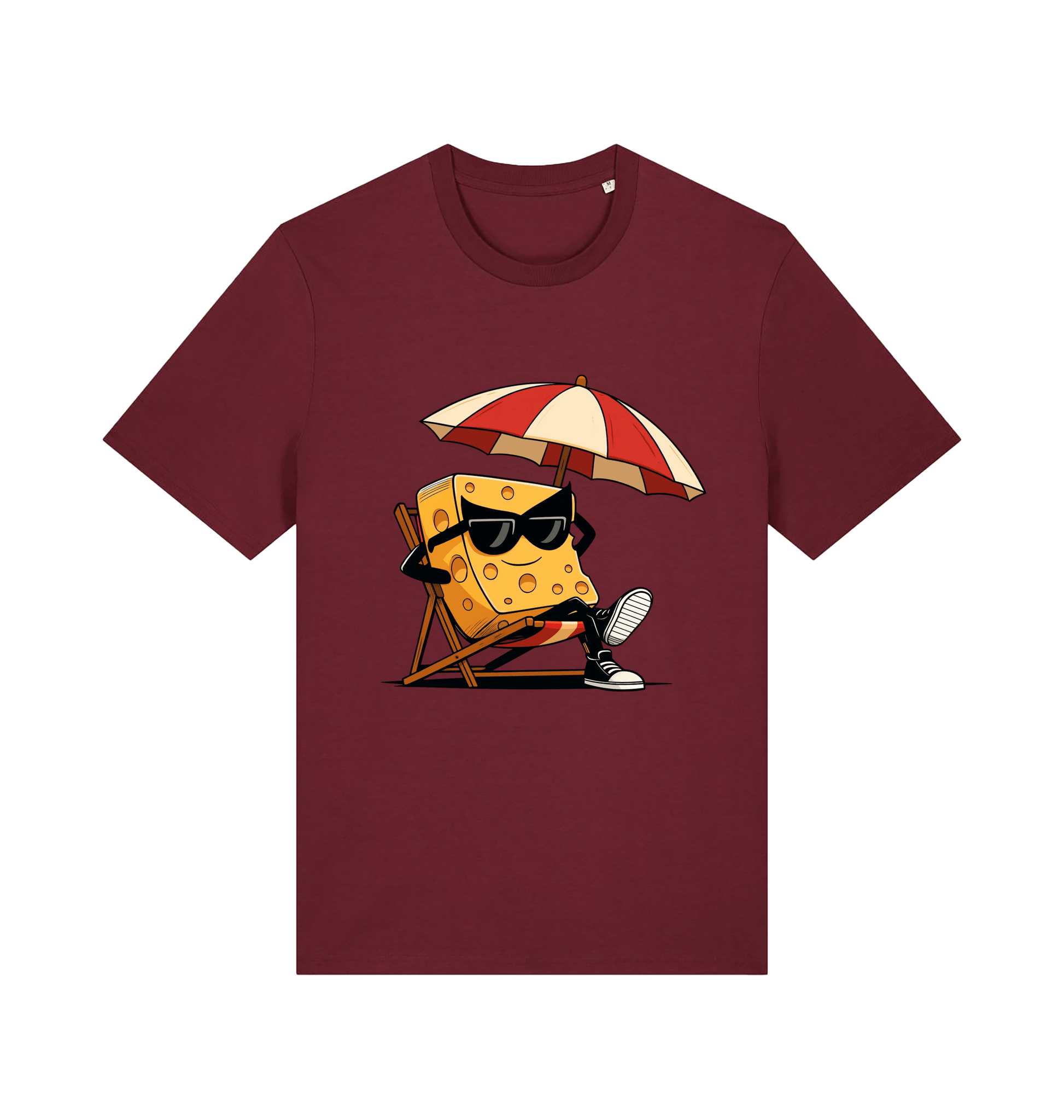 Burgundy Printed T-shirt Front