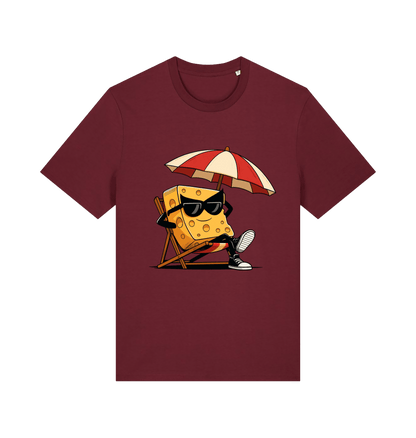 Burgundy Printed T-shirt Front