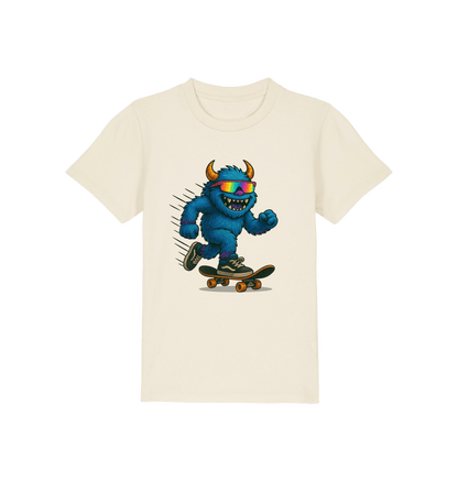 Natural Raw Printed Kids T-Shirt Front