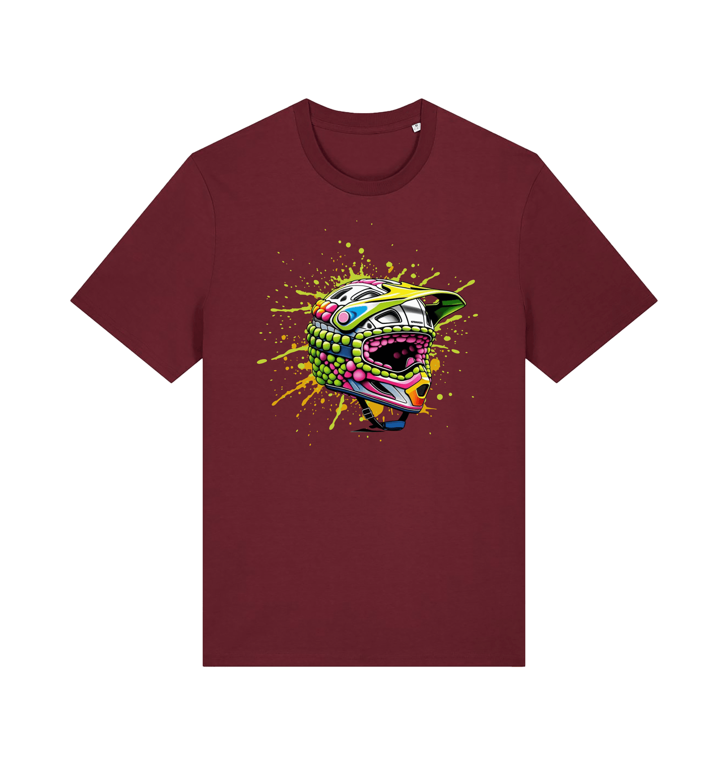 Burgundy Printed T-shirt Front