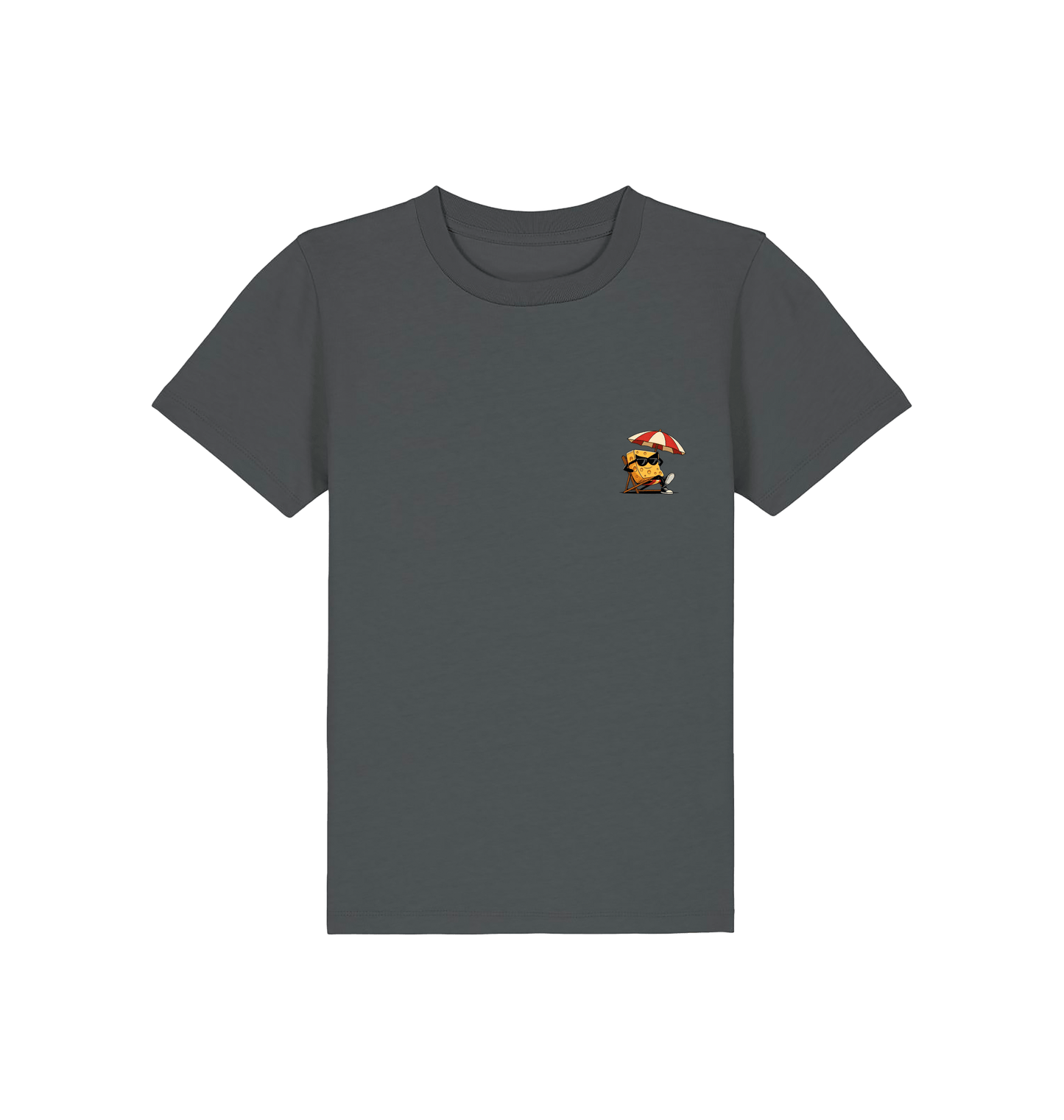 Anthracite Printed Kids T-Shirt Front