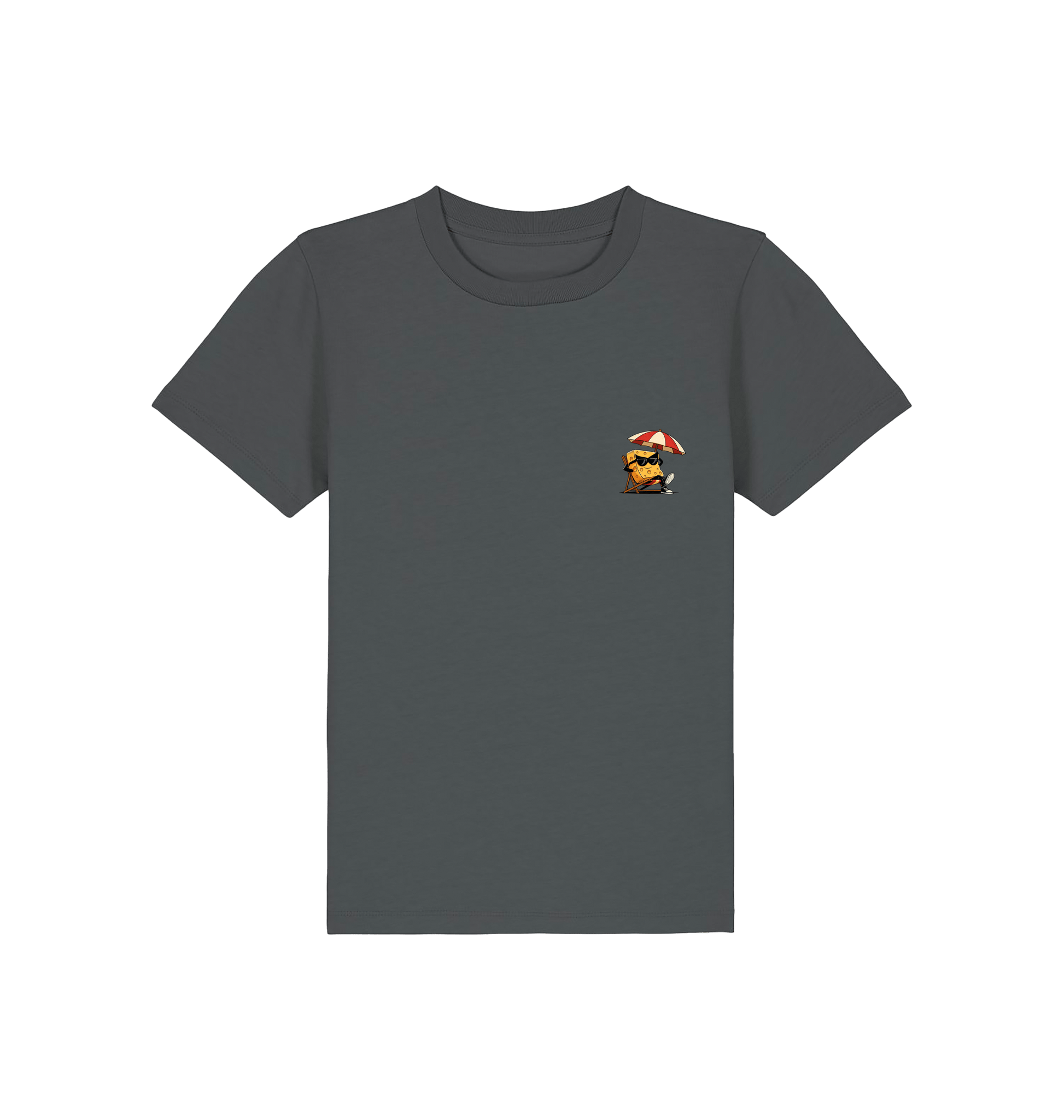 Anthracite Printed Kids T-Shirt Front