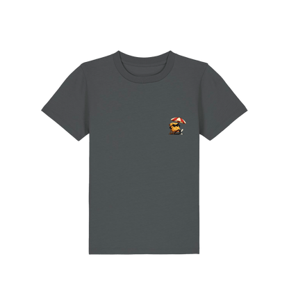 Anthracite Printed Kids T-Shirt Front