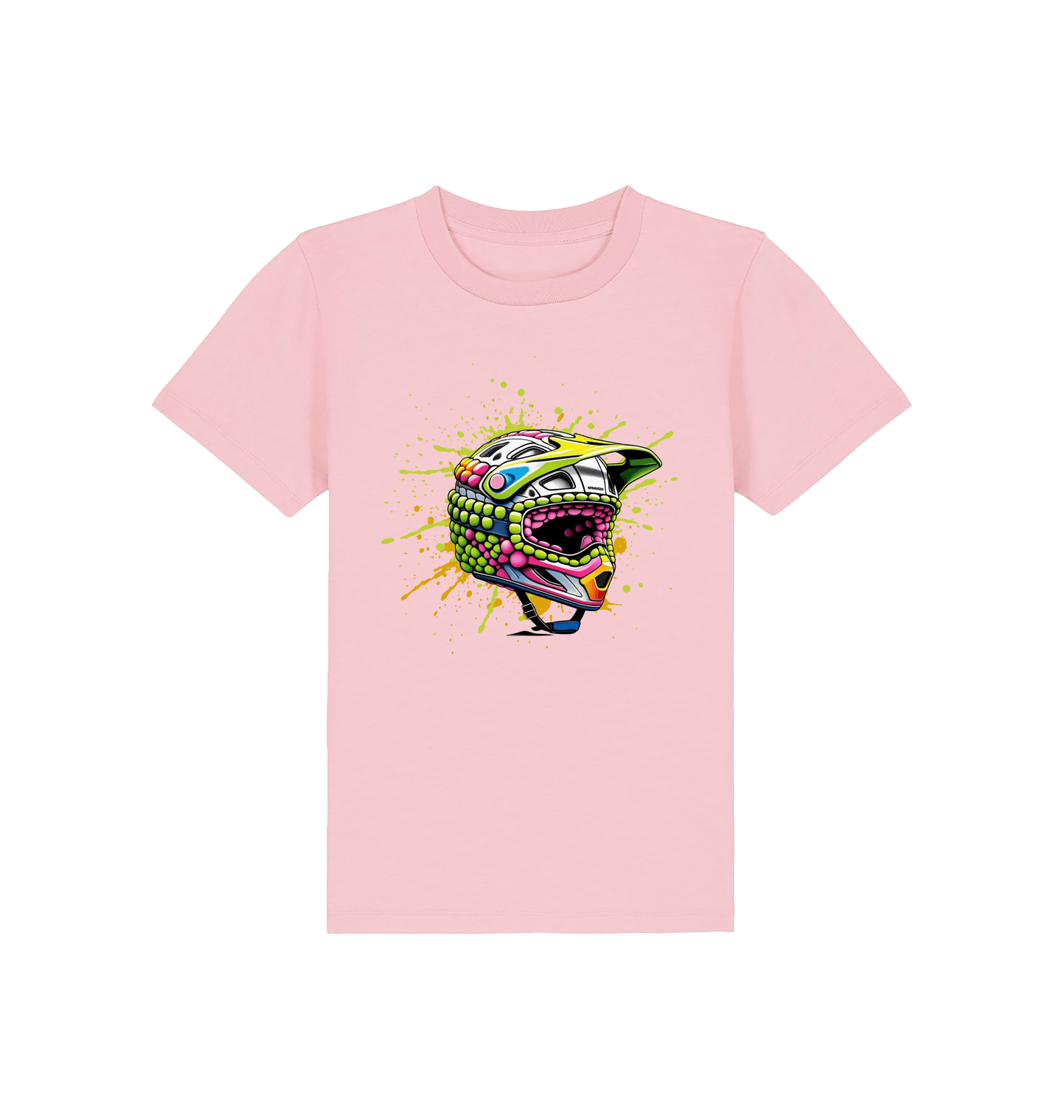 Cotton Pink Printed Kids T-Shirt Front