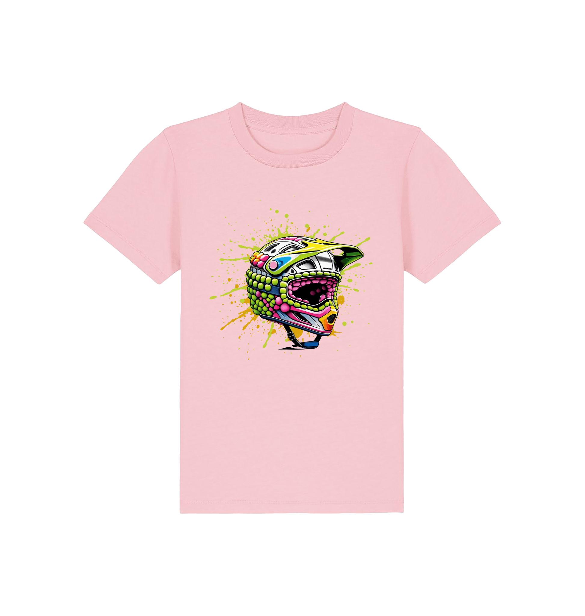 Cotton Pink Printed Kids T-Shirt Front